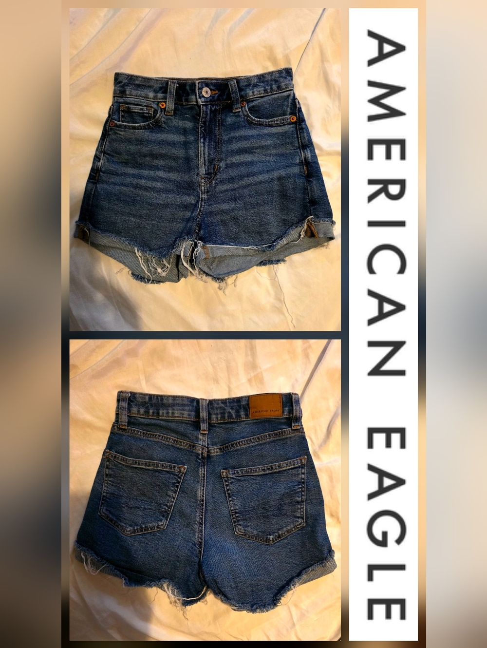 3 For $30😃 American Eagle Outfitters High-Rise Mom Raw Hem Denim Shorts